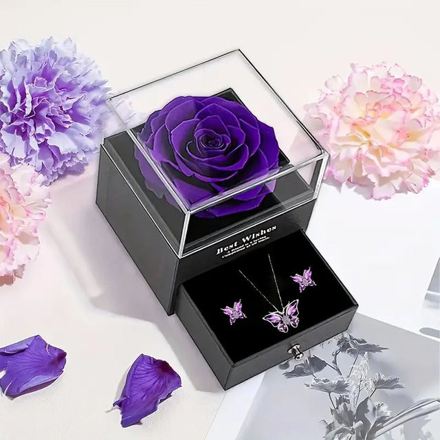 Schmuck-Set Halskette und Ohrringe, Schmetterlingsanhänger - Bild 1