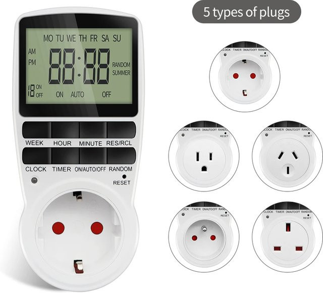 Elektronische digitale Zeitschaltuhr JUANJUAN in Weiß zur Steuerung von Steckdosen für Küche und Haushalt - Bild 1