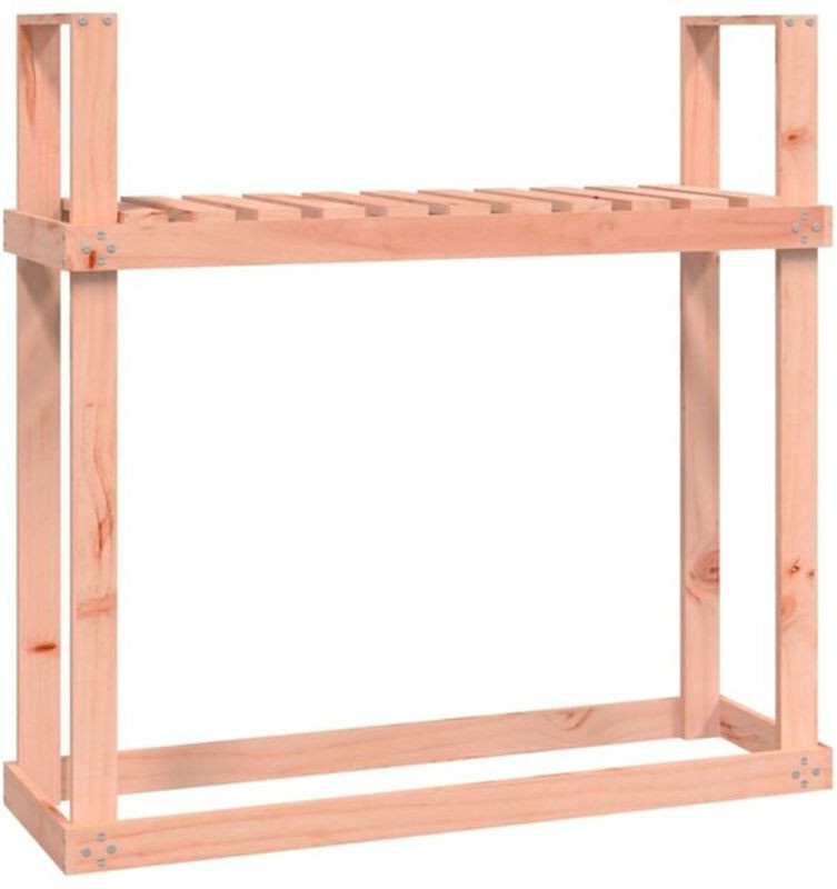 Freistehendes Kaminholzregal aus Massivholz Douglasie von Vidaxl in Braun und Natur, B/T/H: 110 x 35 x 108,5 cm - Bild 1