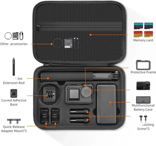 DJI OSMO Action 5 PRO Hartschalen-Action-Kameratasche, wasserdichte und stoßfeste Tragetasche, Schwarz - Bild 1