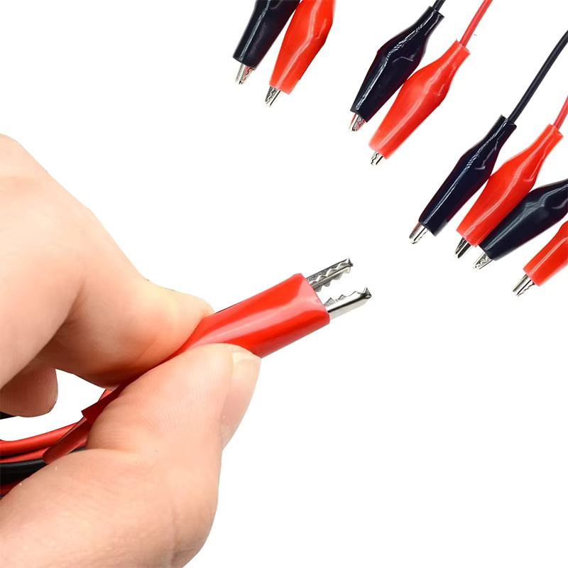 AOKIN DC-Stecker auf Klemmadapter Testkabel mit Doppel-Krokodilklemmen, DC 5,5 mm x 2,1 mm auf Krokodilklemmen-Adapter für 12V DC - Bild 2
