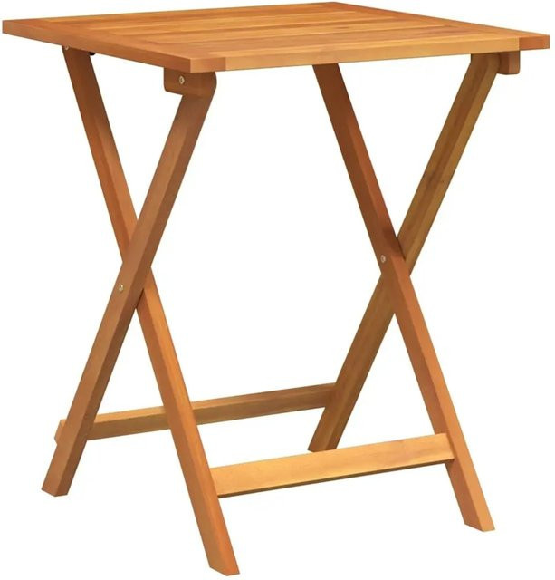 vidaXL Klappbarer Gartentisch aus Akazienholz in Braun, B/T/H: 60 x 60 x 72 cm - Bild 1