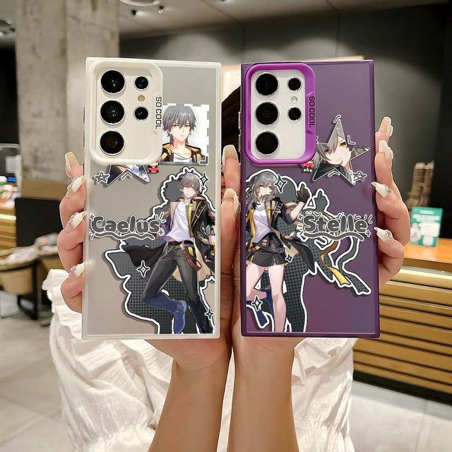 Silikon Handyhülle Honkai Star Rail Caelus für Samsung Galaxy S25 S24 S23 S22 S21 S20 Ultra in Silber - Bild 1