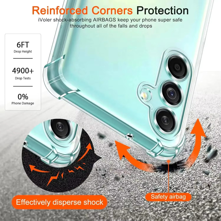 Stoßfeste Silikonhülle für Samsung Galaxy A07 A17 5G A16 A06 A15 A25 A35 A55 A26 A36 A56 M15 M35 M55 M34 in Transparent - Bild 4
