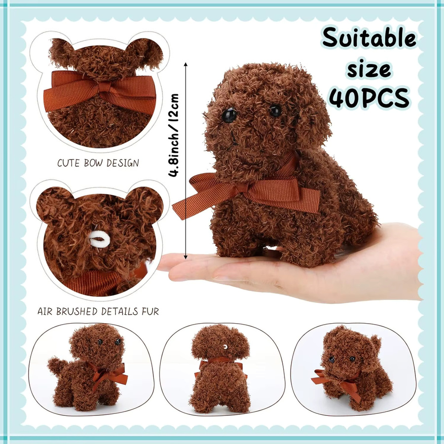 Szkoy Mini-Plüschhunde, Plüschtier, 8–40 Stück - Bild 5