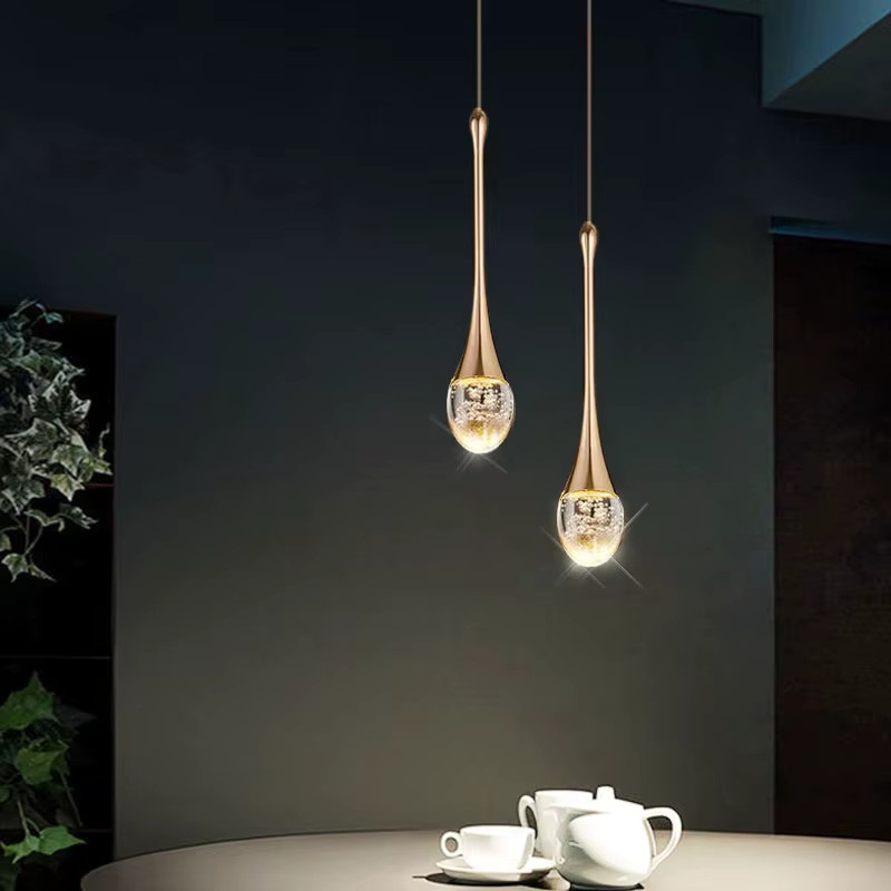 ZIMULONG Moderne Kristall-Pendelleuchte mit LED in Gold/Messing und warmweißem Licht für Esszimmer und Schlafzimmer - Bild 1