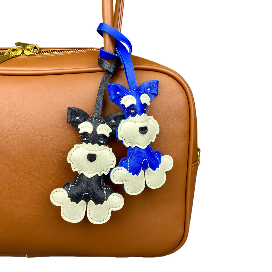 Taschenanhänger Schnauzer, PU-Leder, Unisex - Bild 2