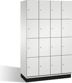 C+P Fächerschrank Cambio auf Sockel mit 16 Fächern, Lichtgrau, H x B x T: 195 x 120 x 52,5 cm - Bild 1
