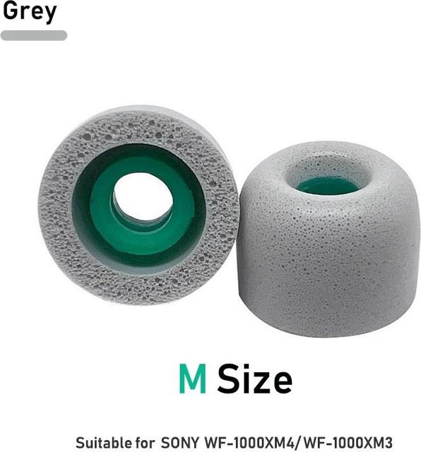 Wsellda Ersatz-Speicherschaum-Ohrstöpsel in Grau für Sony WF-1000XM5 WF-1000XM4 WF-1000XM3 In-Ear Kopfhörer, 1 Paar - Bild 1