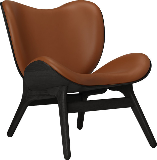 Umage A Conversation Piece Loungesessel Black Oak/Hope Leather Cognac - Bild 1