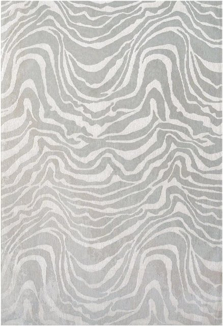 Lola&Moi Teppich Yaounde Zebrastreifen in Grau und Beige, B: 140 cm, T: 200 cm - Bild 1