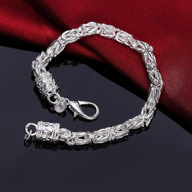 Armband 925 Sterling Silber, Drachenkopf, black, Damen, 20cm - Bild 1