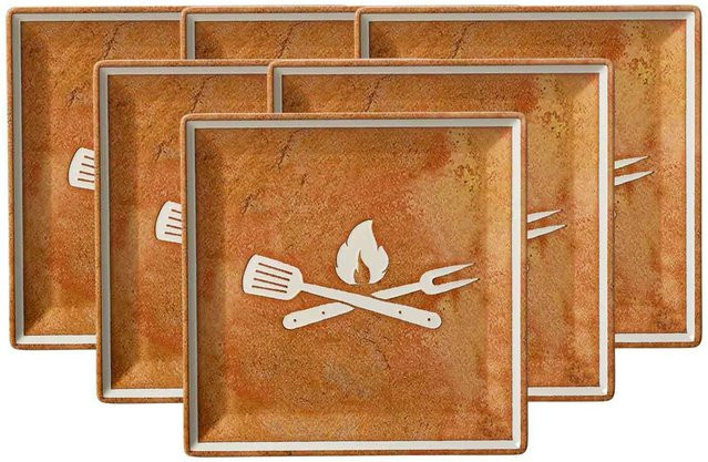 Ritzenhoff & Breker Dessertteller Rusty 6er Set B/T: 21 x 21 cm - Bild 1