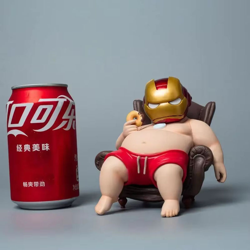 The Avengers Iron Man Fat Boy Figur als niedliche Anime Action Collection Dekoration für Schreibtisch und Auto, mehrfarbig, Höhe: 12 cm - Bild 2
