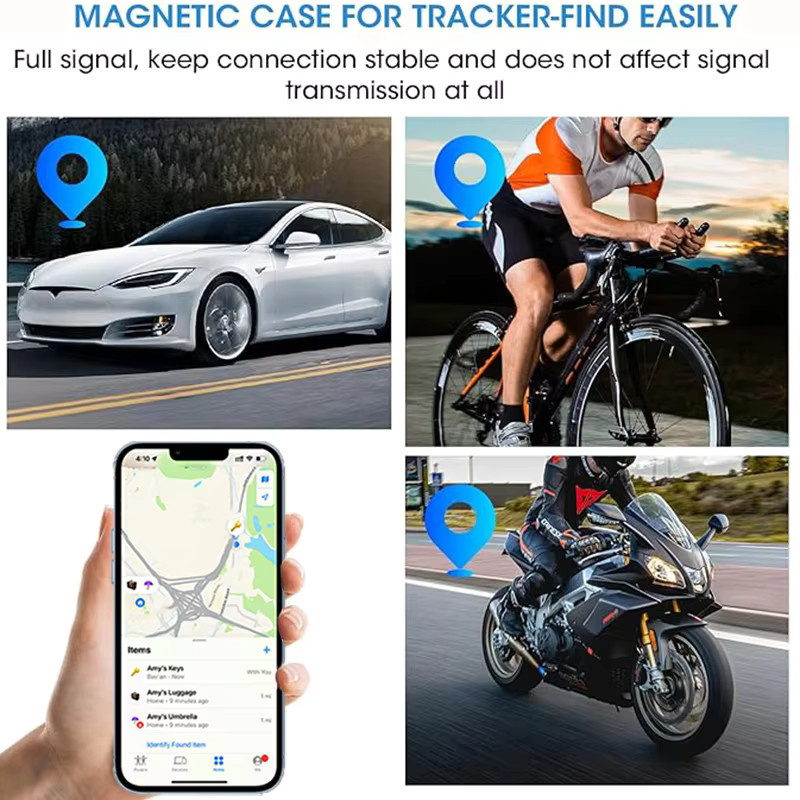 Vivilife 4er-Set Smart-Tracking-Tags für Apple Find My, Bag Finder Tracker-Kits mit starker magnetischer Saugkraft und Silikonhülle, Schwarz - Bild 4