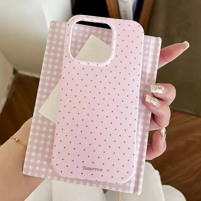 INS Polka Dot Handyhülle für iPhone in Gelb, Ultra Slim und stoßfeste Schutzhülle - Bild 1