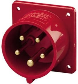 Mennekes Anbaustecker TA 16A 5p 6h 400V IP44 in Rot 1408 - Bild 1