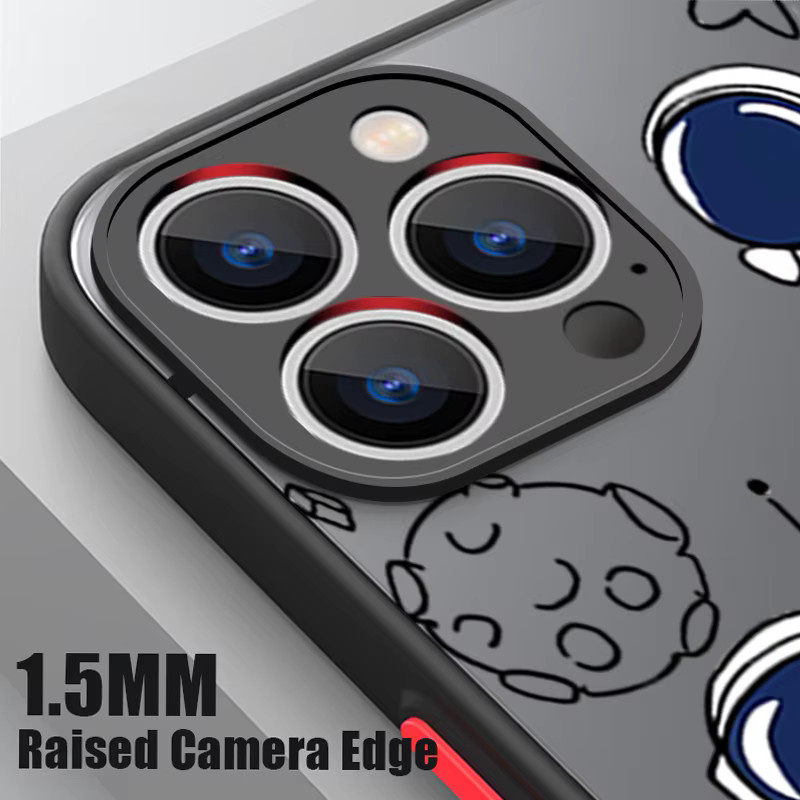 Stoßfeste Astronauten Handyhülle mit MagSafe für Apple iPhone 16 15 14 13 12 Pro Max Plus in Schwarz - Bild 3