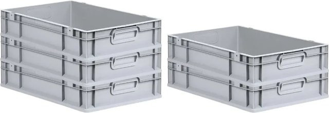 PROREGAL SparSet 5x Eurobox NextGen Grip in Grau, H x B x T: 12 x 40 x 60 cm, 23 Liter - Bild 1