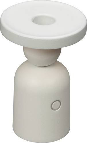 Konstsmide Nantes LED-Akku-Tischlampe aus Aluminium in Weiß, dimmbar - Bild 1