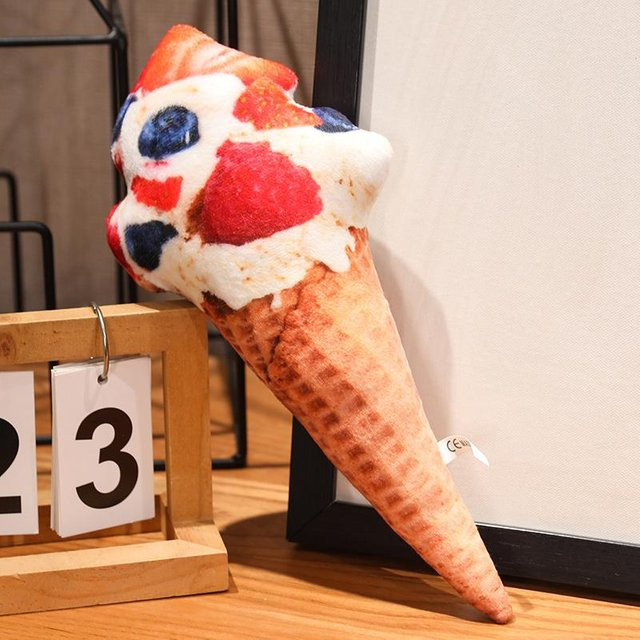 Niedliches Eiscreme Plüschtier als weiches Stofftier und Dekokissen, Mehrfarbig, Höhe: 50 cm - Bild 1