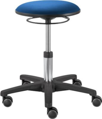 Dauphin Drehhocker TEC basic IS 1989, höhenverstellbar, ergonomischer Polster-Sitz, blau/schwarz - Bild 1