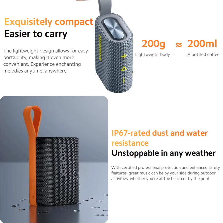 Xiaomi Sound Pocket TWS Stereo Combo kabelloser Bluetooth 5.4 Lautsprecher Schwarz - Bild 3