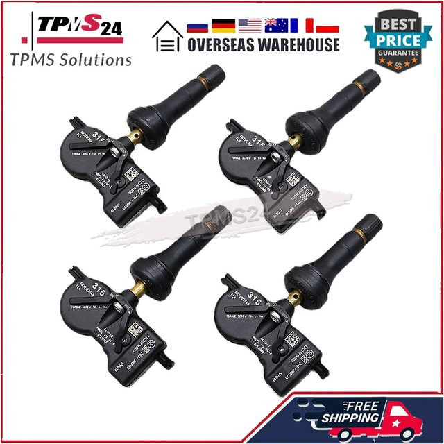 4 Stück GANGLE TPMS Reifendruckmonitor Sensoren für 2018 Jeep Renegade, 315 MHz, Farbe: Schwarz, Teilenummer 68331239 AA - Bild 1