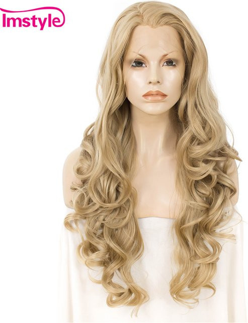 Imstyle Blonde Spitzeperücke, gewellt, Damen - Bild 1