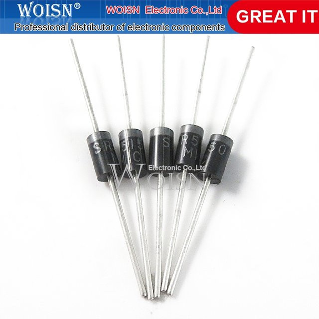 50 Stück Schottky Dioden SR5150 SB5150 DO-41 in Schwarz - Bild 1