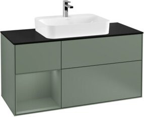 V&B Waschtischunterschrank Finion mit Wandbeleuchtung, Breite: 120 cm, Tiefe: 50,1 cm, Höhe: 50,1 cm, lackiert - Bild 1