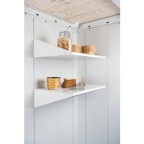 Biohort Regalböden für Gerätehaus Neo, 2er-Pack, Stahl, grau - Bild 2