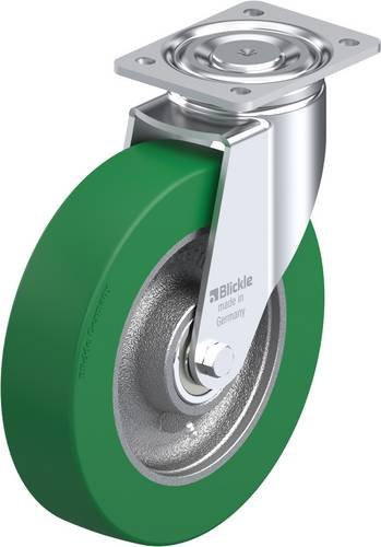 Blickle Lenkrolle LH-GST 250K in Grün und Silber mit Rad-Durchmesser 250 mm und einer Tragfähigkeit von 900 kg - Bild 1