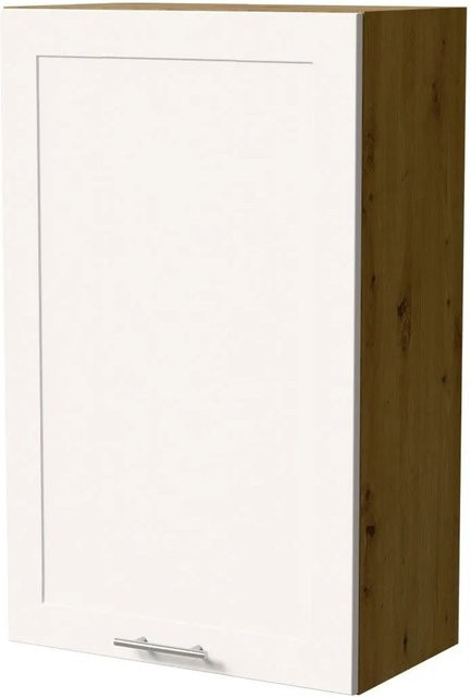 Feldmann-Wohnen Hängeschrank Oslo W4/60/1 in Eiche Artisan und Weiß Matt, B/T/H: 60 x 32,5 x 96 cm - Bild 1