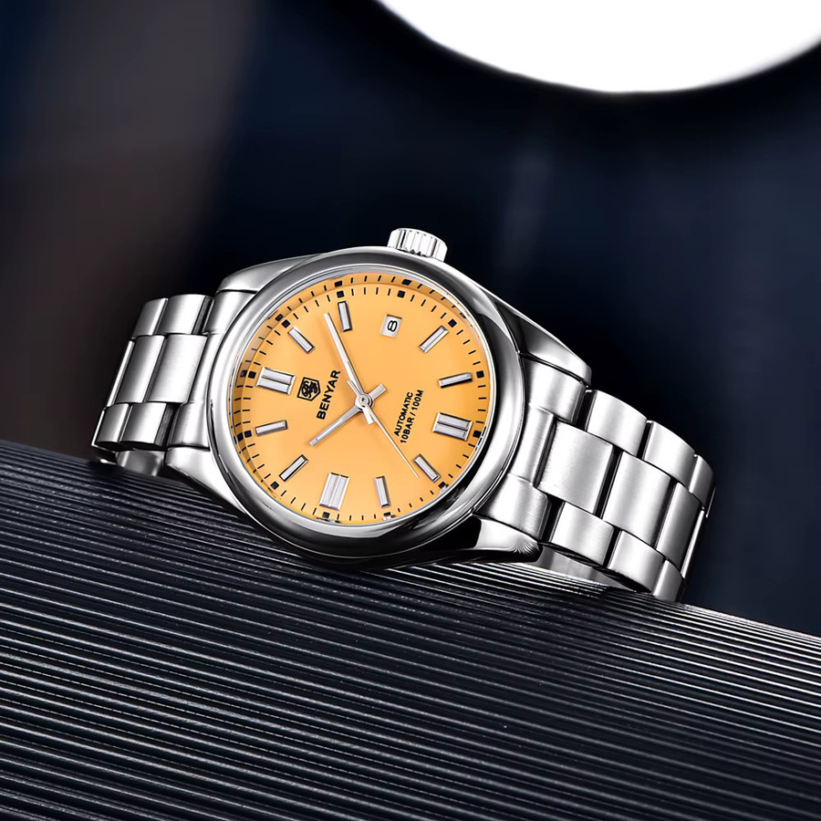 BENYAR Armbanduhr Automatik, Edelstahl, Schwarz, Saphirglas, Herren - Bild 4