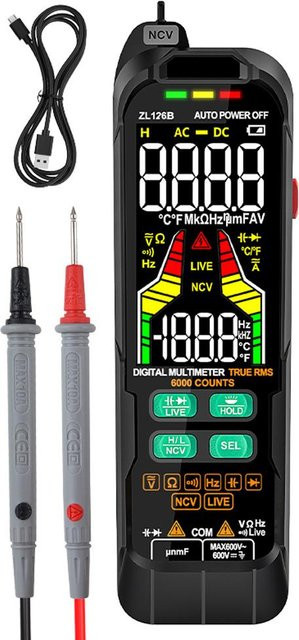 Kkmoon Digital-Multimeter ZL126B professionelles Tester-Messgerät für Wechselstrom und Gleichstrom in Bunt - Bild 1