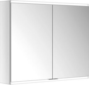 Keuco Spiegelschrank Royal Modular 2.0 mit 2 Drehtüren und LED-Beleuchtung, B/T/H: 90 x 16 x 70 cm, Weiß/Silber - Bild 1