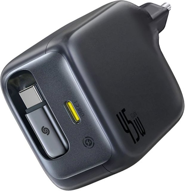 Baseus EnerCore CJ11 Netzteil mit USB-C-Kabel, 45W, 3A, 1 x USB-C, Schwarz - Bild 1