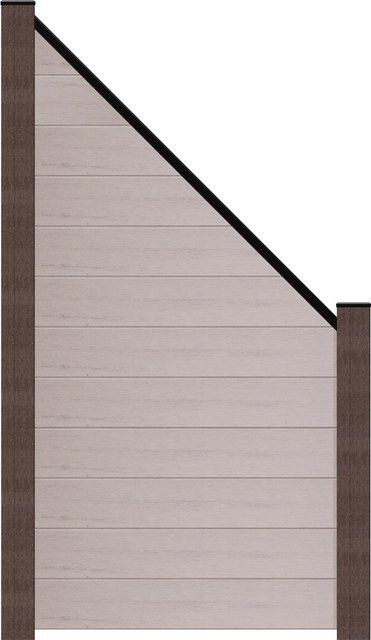 GroJa Steckzaun Solid Abgeschrägt Bi-Color Sand H: 90 cm, B: 180 cm, T: 90 cm, Tiefe: 1,9 cm - Bild 1