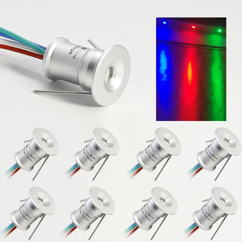 KPSUN LED Mini-Einbaustrahler RGB Farbwechsel Schwarz für KTV Bar Party Bühne und Gipskarton-Decken mit DC12V - Bild 6
