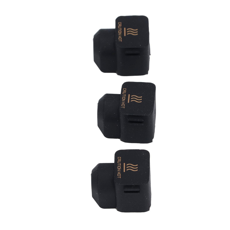TOMTOP JMS 3er-Set Silikonsocken für BambuLab A1 Mini, Hitzebeständige Hot-End-Abdeckung und Düsenisolierung in Schwarz - Bild 3