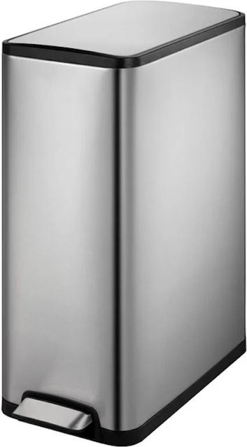 PROREGAL Treteimer aus mattem Edelstahl in Silber, Fassungsvermögen 45 Liter, H x B x T: 66,1 x 27,6 x 53,3 cm - Bild 1
