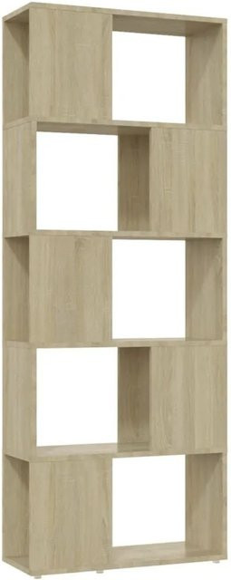 vidaXL Bücherregal Raumteiler Sonoma-Eiche, Breite: 60 cm, Tiefe: 24 cm, Höhe: 155 cm - Bild 1
