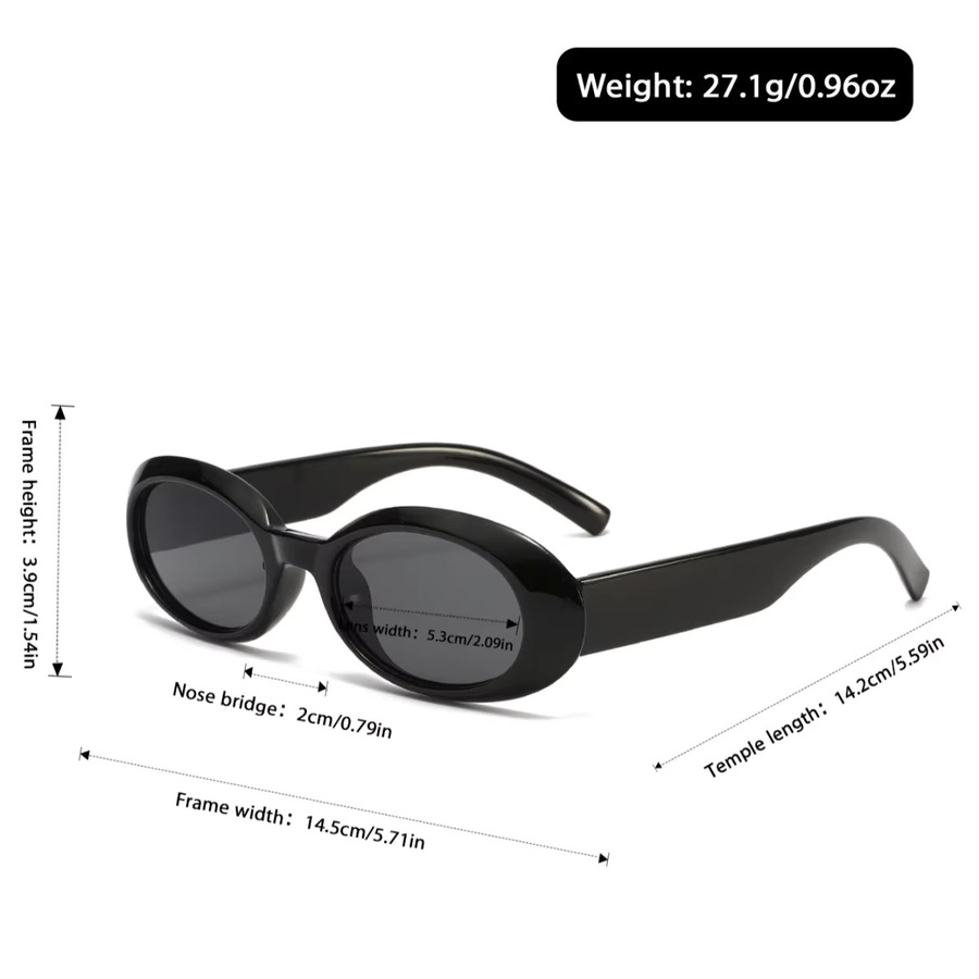 CAIPAI Sonnenbrille, Vollrand, oval, Kunststoff, schwarz, Unisex - Bild 2