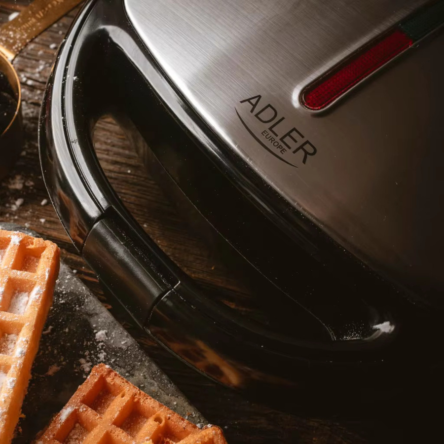 Adler 5in1 Multifunktionsgerät mit austauschbaren Platten als Toaster, Grill und Waffelmaker, 1200 W, Schwarz - Bild 3