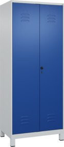C+P Wäsche- und Kombispinde Classic PLUS mit 2 Abteilen, Sicherheits-Drehriegel, Enzianblau, H x B x T: 195 x 80 x 50 cm - Bild 1