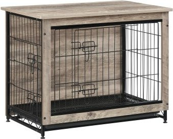 Feandrea Hundekäfig als Möbelstück in Braun und Beige aus Metall und MDF - Bild 1