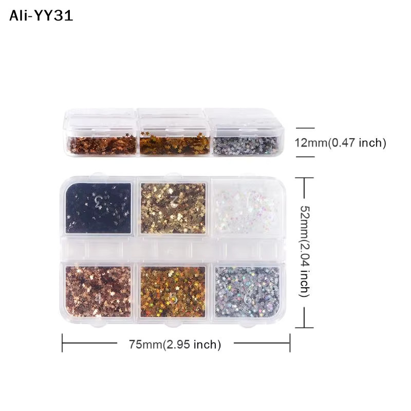 KuZHEN Nagelglitter, Stern-Design, Glänzend - Bild 6