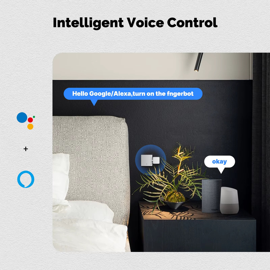 MOES Tuya Smart Bluetooth Fingerbot Akku-Schalter für Smart Life App mit Sprachsteuerung über Alexa und Google Assistant in Weiß - Bild 2