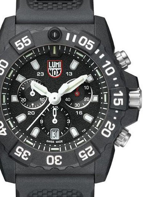 Luminox Chronograph, Quarz, Kunststoff, 45 mm, Silikon, Schwarz, Herren - Bild 1